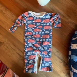 Orange Fox and Navy one piece